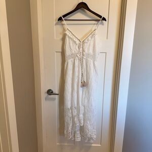 Cupshe Ivory Lace Midi Dress